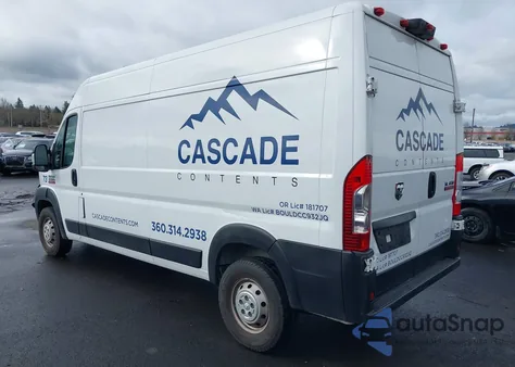 2021 Ram Promaster 2500 High Roof 159 Wb z USA, uszkodzony, nr VIN 3C6LRVDG8ME513895